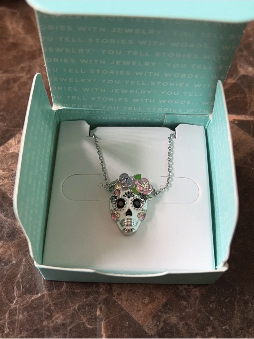 Origami Owl Dia De Los Muertos Skull Necklace!
